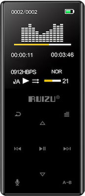 Ruizu D29 MP3 Player (16GB) με Οθόνη TFT 1.8" Μαύρο