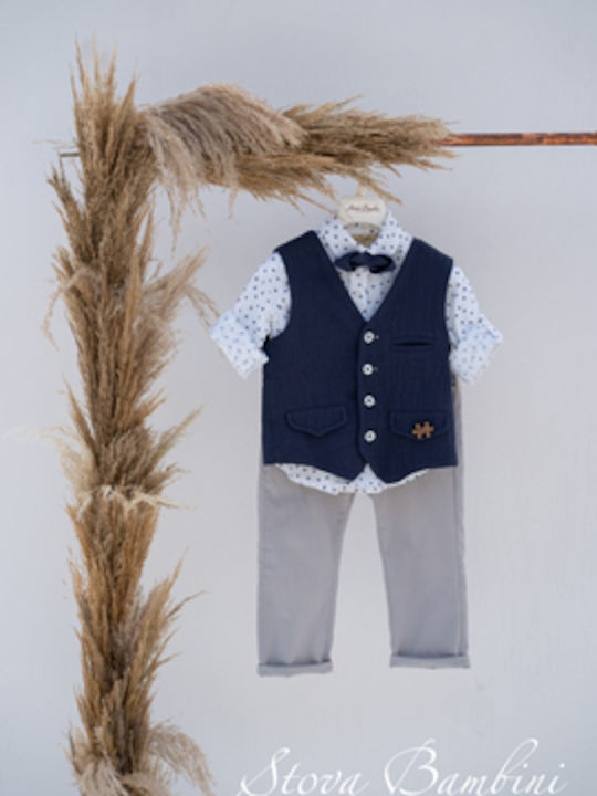 Stova Bambini Baptism Suit Blue 6 Pieces