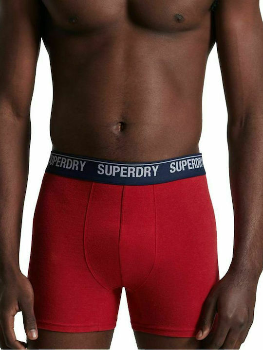 Superdry Ανδρικά Μποξεράκια Red / Bordeaux 2Pack
