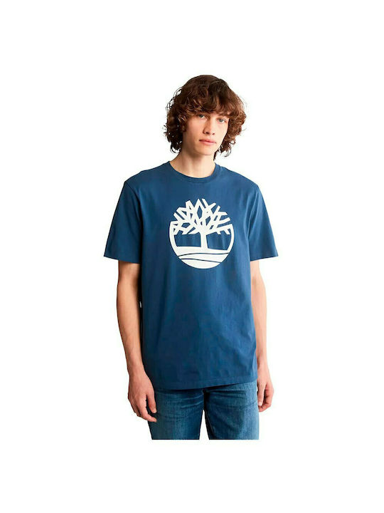 Timberland Ανδρικό T-shirt Κοντομάνικο Μπλε