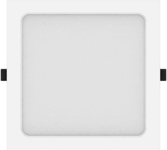 Geyer Square Recessed LED Panel 24W with Cool White Light 6500K 22.4x22.4cm
