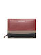 Guy Laroche Small Leather Women's Wallet with RFID Bordeaux/Black