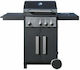 Gas Grill with 3 Burners 7.5kW and Side Hob
