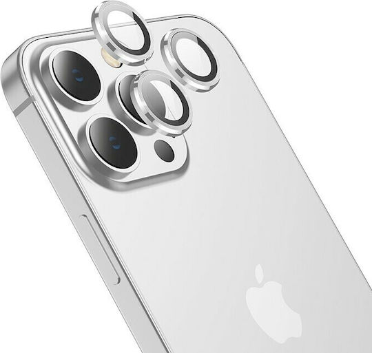 Hoco 3D Camera Protection Metal Frame Silver for the iPhone 13 Pro / 13 Pro Max