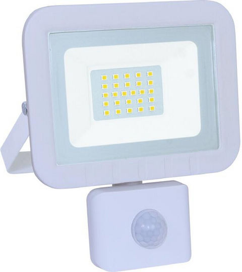 Geyer Proiector LED Etanș 20W Alb Cald 3000K cu Senzor de Mișcare IP65