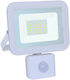 Geyer Waterproof LED Flood Light 50W Warm White 3000K With Motion Sensor IP44