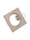 Geyer Square Metallic Recessed Spot with Socket GU10 Silver 8.7x8.7cm. 1pcs