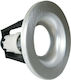 Elvhx Rund Metallisch Einbau Spot mit Fassung E27 Silber 12.5x12.5cm. 1Stück