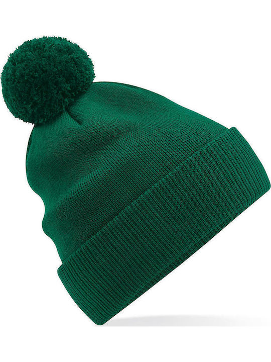 Snowstar Knitted Beanie Cap Bottle Green