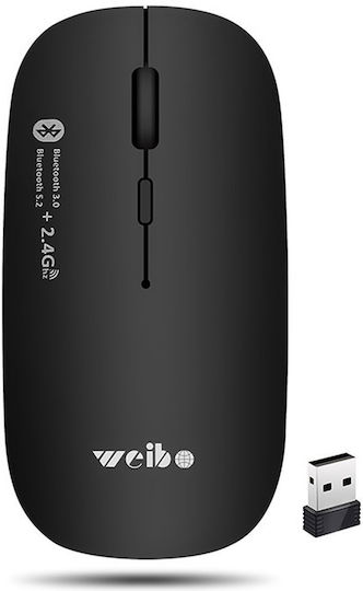 Weibo RF-5005 Ασύρματο Bluetooth Ποντίκι Μαύρο