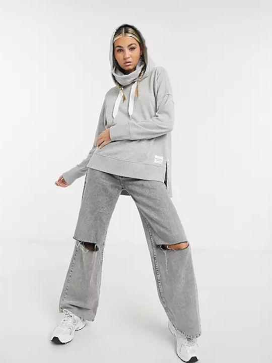 Calvin Klein Women's Long Hooded Sweatshirt Gray