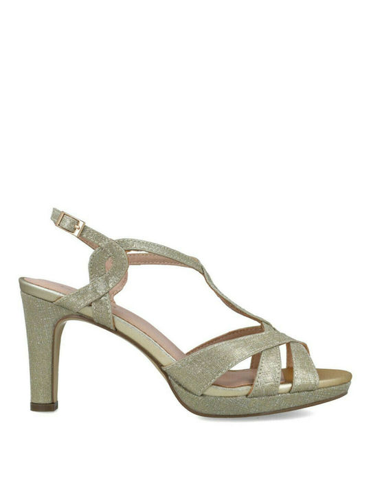 Menbur Platform Women's Sandals Gold