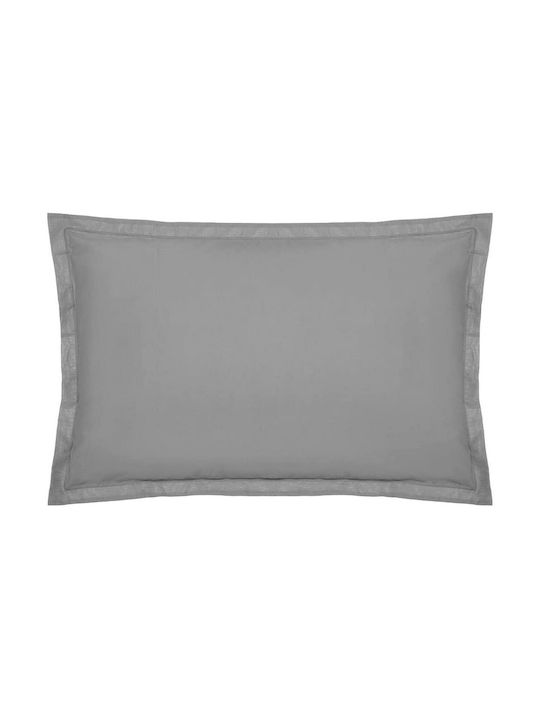 Atmosphera Oxford Μαξιλαροθήκη Oxford Γκρί 50x70εκ.