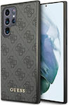 Guess 4G Metal Gold Logo Plastic Back Cover Gray (Galaxy S22 Ultra 5G)