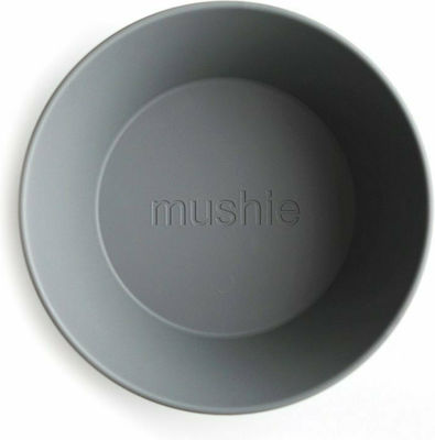 Mushie Παιδικό Μπωλ Φαγητού Dinnerware από Πλαστικό Smoke 2τμχ