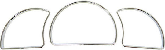 Carner Car Instrument Panel Decoration Dashboard Rings for Opel Astra F 1991-1997 Chrome in Silver Color 0014047