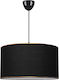 Megapap Alloy Κλασικό Κρεμαστό Φωτιστικό Μονόφωτο με Ντουί E27 σε Μαύρο Χρώμα