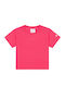 Crop Top pentru copii Cu mânecă scurtă Fuchsia
