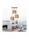 Megapap Rosie Pendant Light Beige with Socket E14, E.14 15x15x90cm