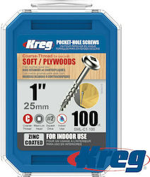 Kreg Allen Screw with Length 25mm 100pcs in Case