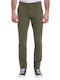 Schino-slim D Ανδρικό Παντελόνι Chino Slim Fit Χακί