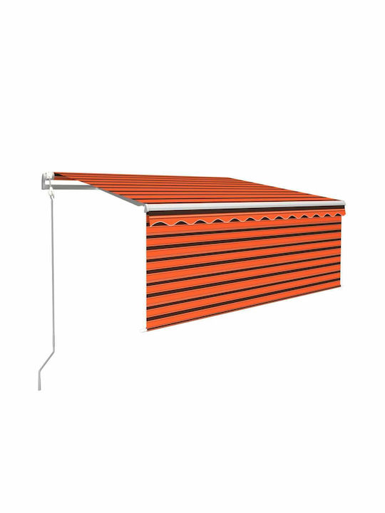 vidaXL Terrace Wall Tent Orange / Brown 3x2.5cm