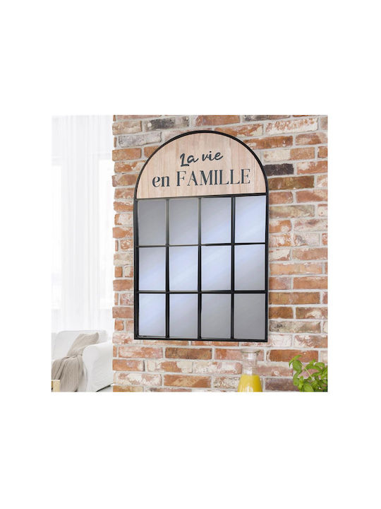 The Home Deco Factory Като Огледало за Стена с Черен Металик Рамка 95x61.5см 1бр