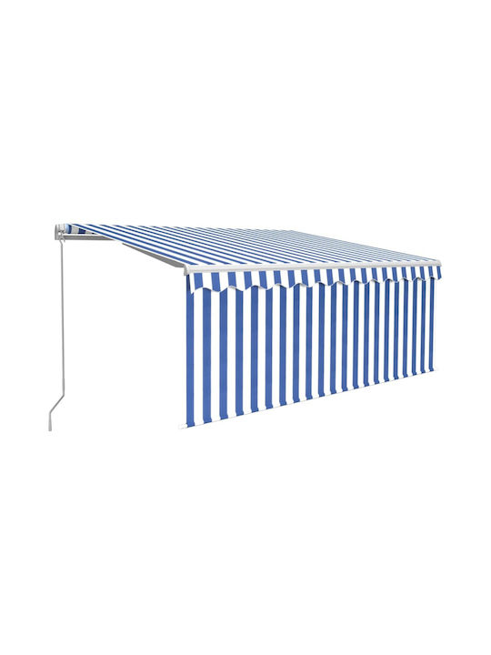 vidaXL Zelt Terrasse mit LEDs Blue / White 3x2.5m