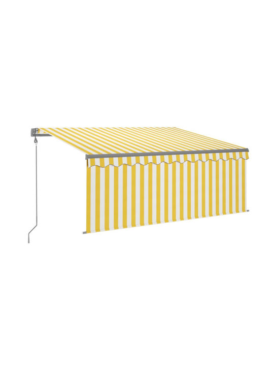 vidaXL Zelt Terrasse mit LEDs & Wind Sensor Yel...
