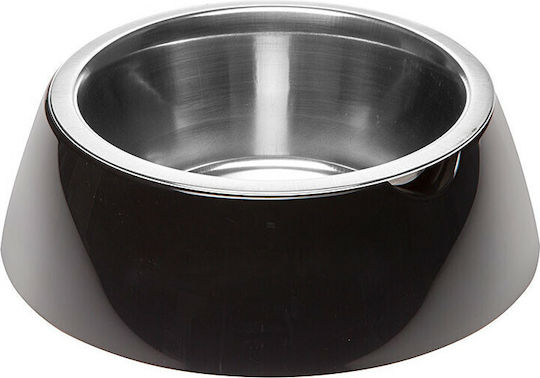 Ferplast Jolie Edelstahl Schalen Futter & Wasser für Hund 1.2lt 23.3cm in Schwarz Farbe 70984017