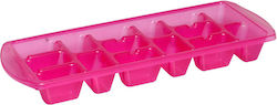 Plastic Ice Cube Tray 15 Slots Pink ΔΕΝ76100-00