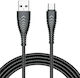 Veger V104 Geflochten USB 2.0 Kabel USB-C männlich - USB-A Schwarz 1.2m
