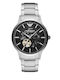 Emporio Armani Renato Ανδρικό Ρολόι 43mm Αυτόματο με Ασημί Μεταλλικό Μπρασελέ