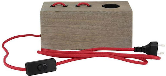 The Home Deco Factory Dekorative Lampe mit Fassung für E27 Lampe Braun