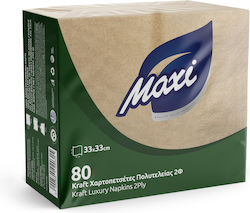 Maxi Luxury Brown Napkin 33x33cm 80pcs 3202017 Maxi Luxury Brown Napkin 33x33cm 80pcs 3202017