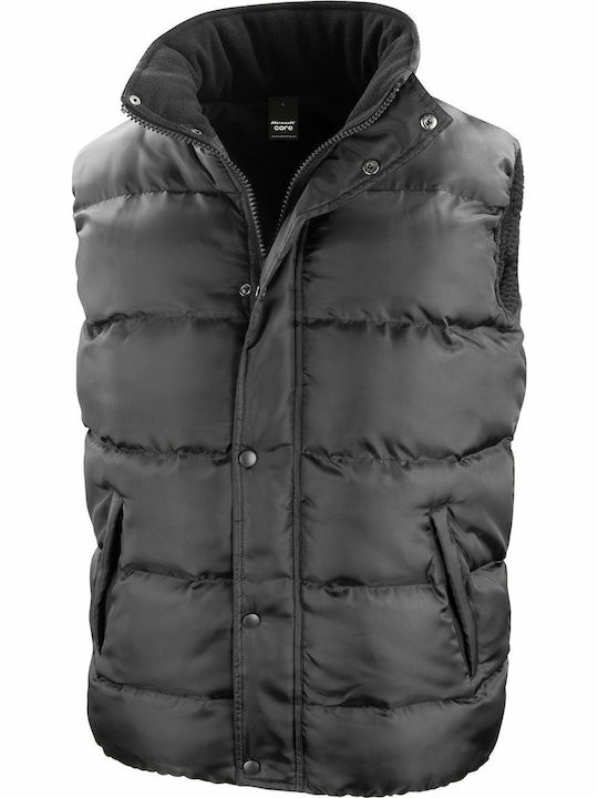 Ärmellos Jacke Puffer Schwarz
