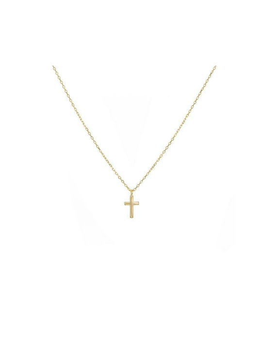 Women's gold plated necklace 925 with patent cross 041432 041432 Silver