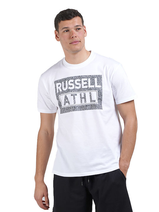 Russell Athletic T-shirt Bărbătesc cu Mânecă Scurtă Alb