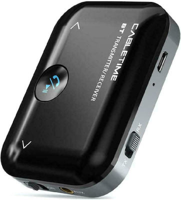 Cabletime CT-BT01 Bluetooth 5.0 Receiver με θύρα εξόδου 3.5mm Jack και Μικρόφωνο