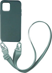 Sonique Carryhang Liquid Strap Back Cover Σιλικόνης με Λουράκι Σκούρο Πράσινο (iPhone 13)