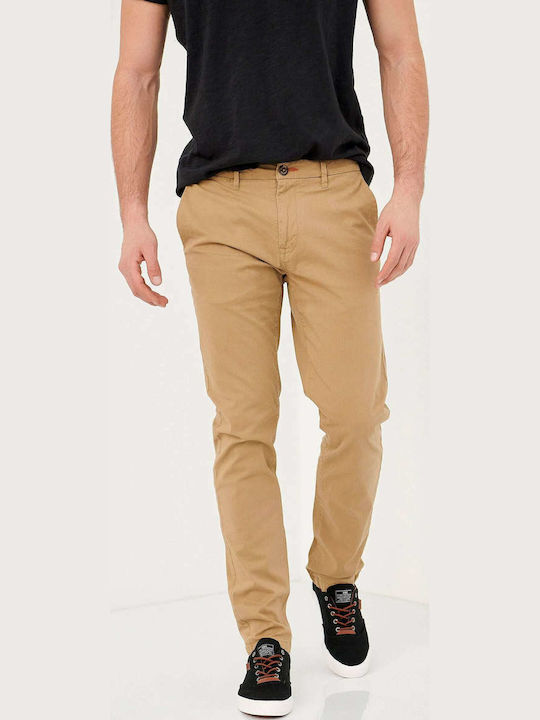 Hose Chino Elastisch in Normaler Passform Beige