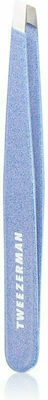 Tweezerman Eyebrow Tweezer with Curved Tip Slant Blue 1pcs