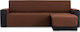 Aithrio Universal Geo Teflon Waterproof Elastic Cover for Corner Sofa Right Corner C/3 Brown 280εκ. 1pcs GEO-QUILT-GONIA-C/3-Καφέ-Δεξιά-280cm
