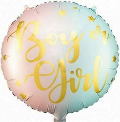 Balloon Foil Baby Gender Reveal Round Multicolour 46cm