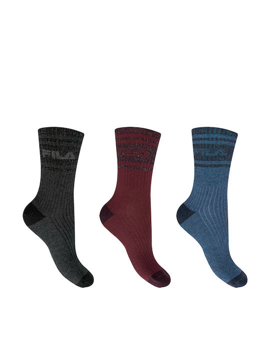 FILA Women's Solid Color Socks Multicolour 3Pack