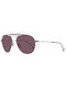 Hally&Son Sunglasses with Gray Metal Frame and Brown Lens DH501S 01