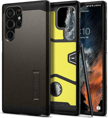 Spigen Tough Armor Back Cover Πλαστικό Ανθεκτική Gunmetal (Galaxy S22 Ultra 5G)