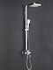 Shinesia 0317PENQIHEI Adjustable Shower Column with Mixer 85-124cm Silver