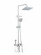 POLY-303 Shower Column with Mixer 127cm Silver