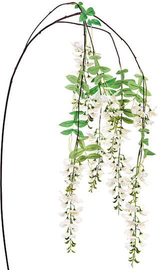 Ramură Decorativă Artificială Bougainvillea Alb 118cm JK Home Decoration